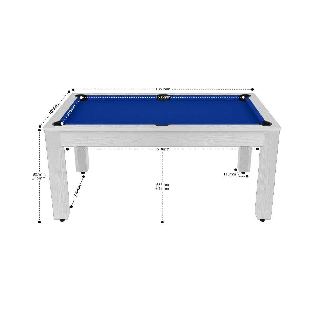 Billard convertible table 6 personnes texas + plateau 2 en 1 dinatoire et ping p