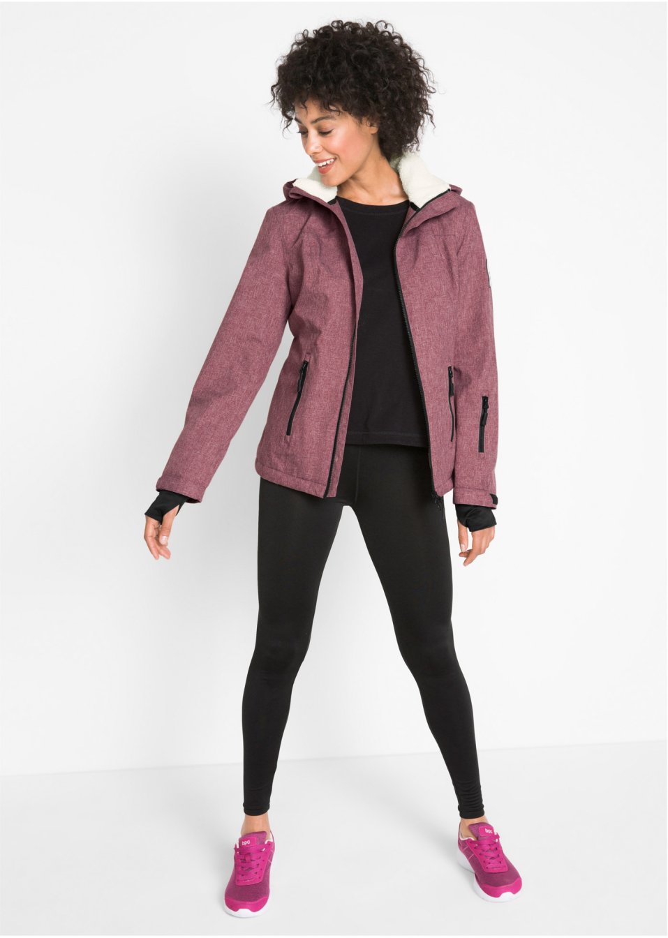 Veste outdoor fonctionnelle avec intérieur polaire peluche, imperméable