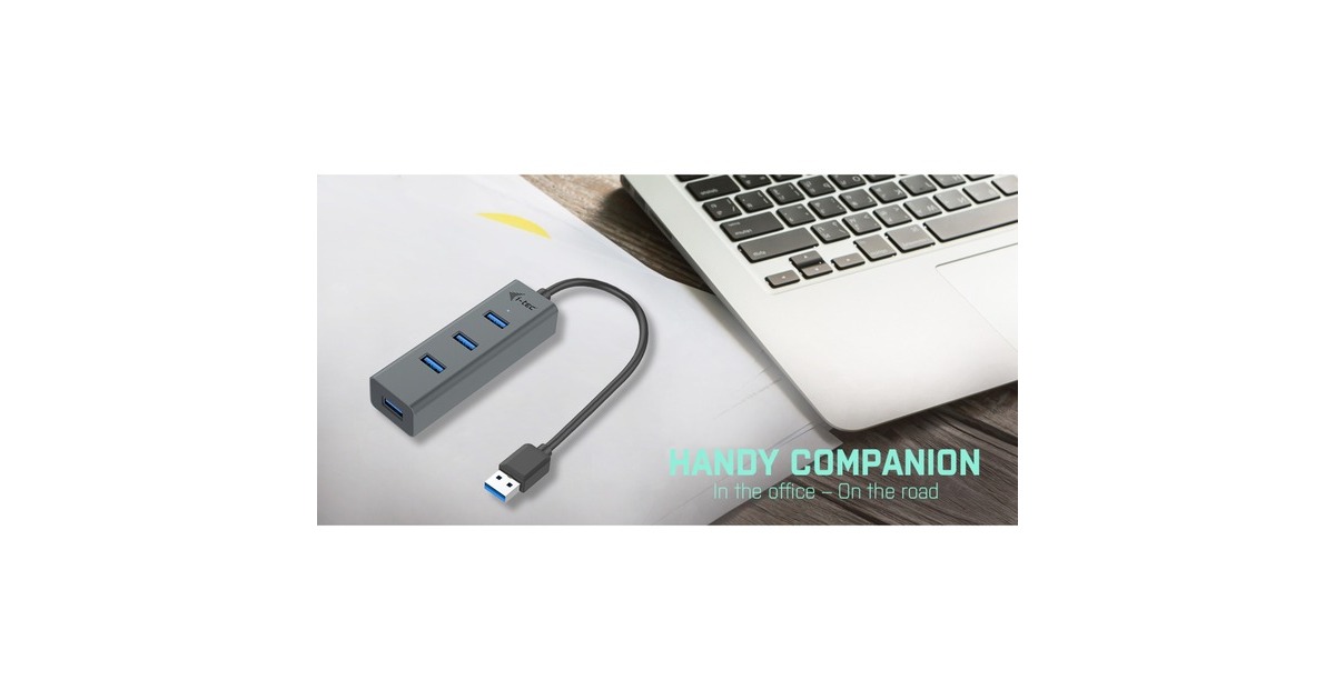 i-tec4-Port USB 3.0 Metal usb-hub  (Zwart)