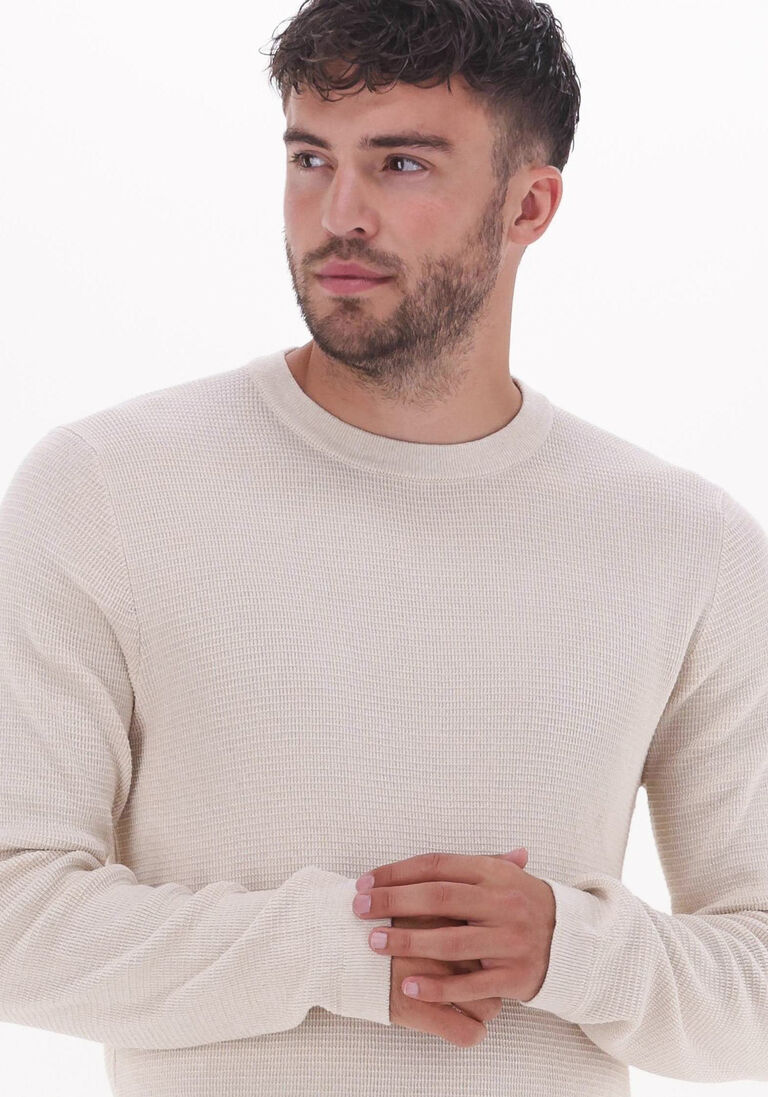 SELECTED HOMME beige selected homme trui rocks ls knit crew neck w naw