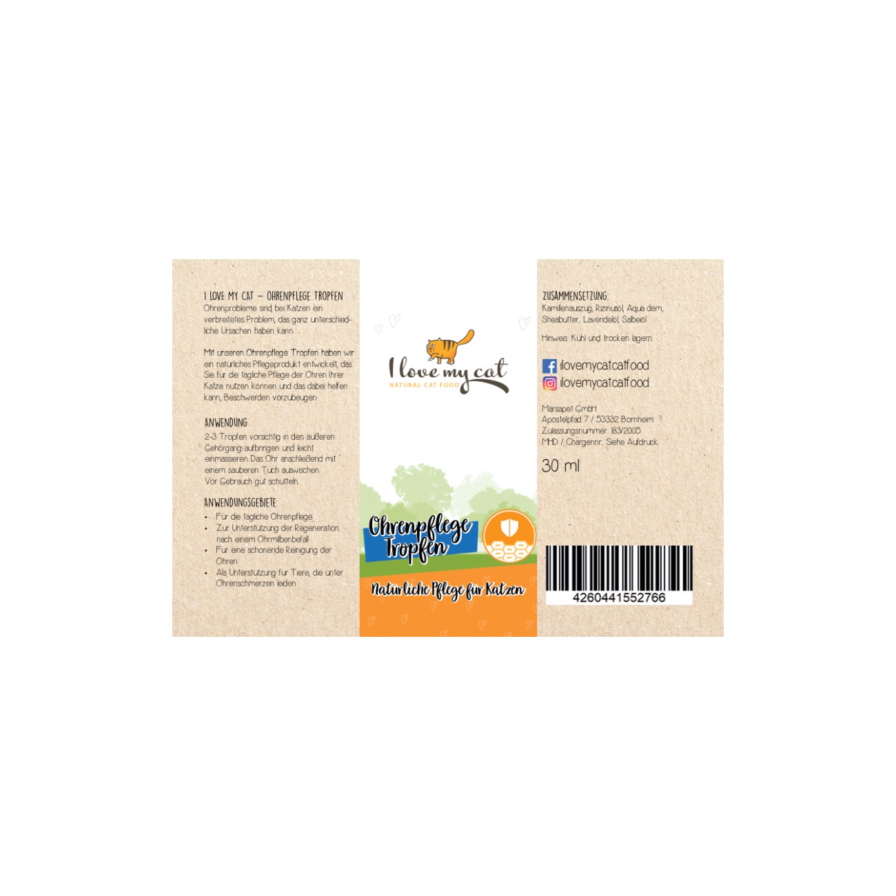 I love my cat Ohrenpflege-Sparset für Katzen mit einer Futtermittelallergie