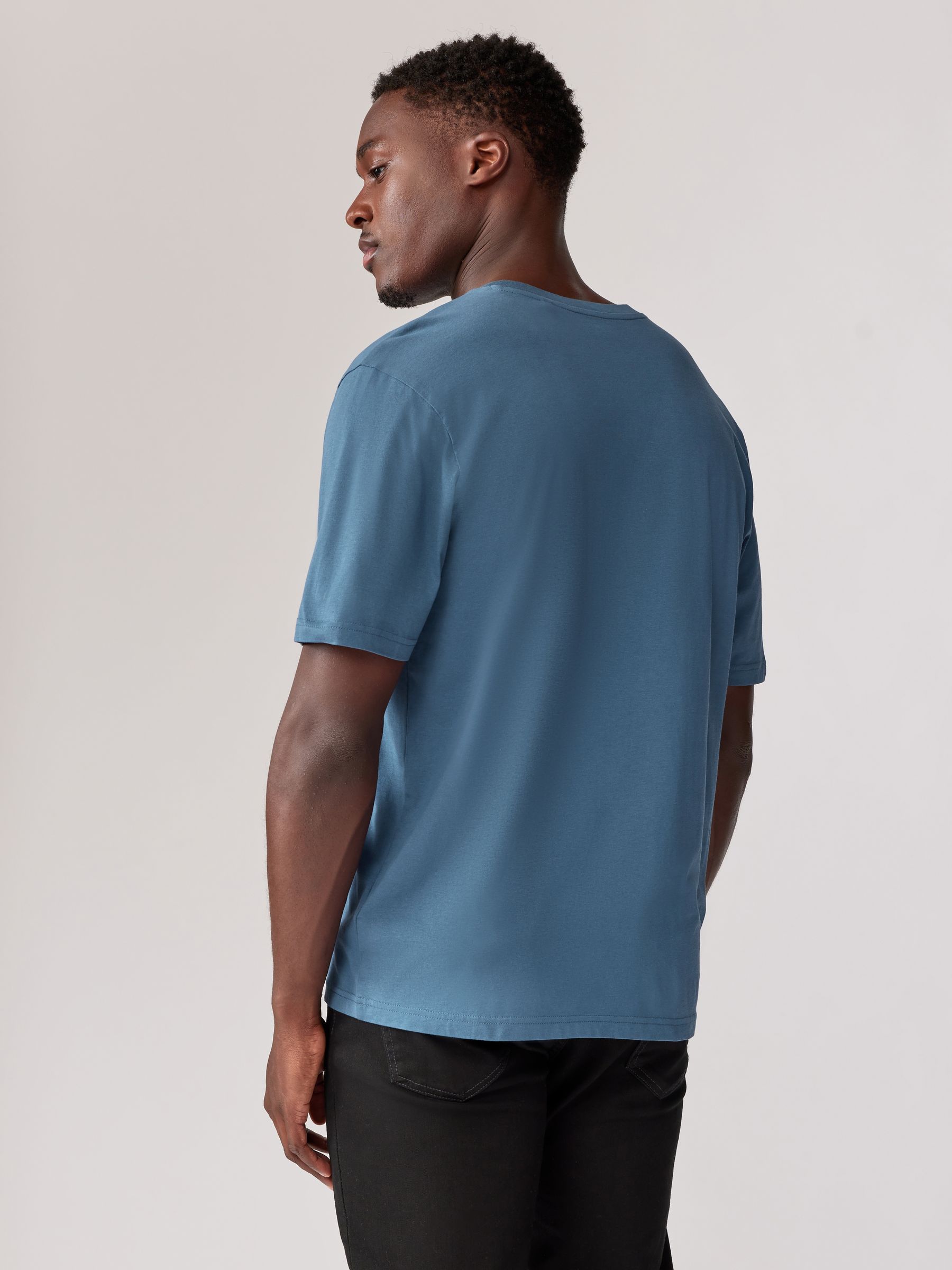Zwart/Wit/Blauw/Grijs - Essentiële T-shirts met V-hals van 100% katoen verpakking van 6
