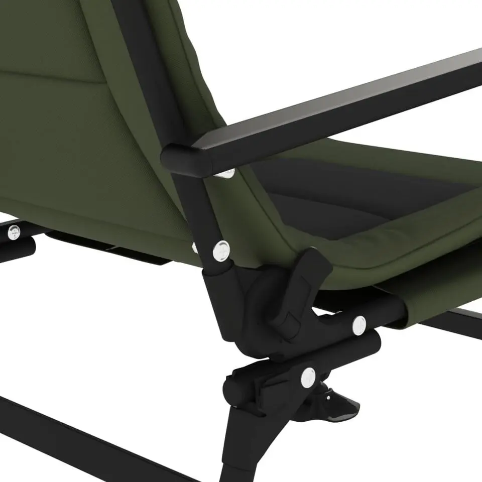 vidaXL - Loungestoel met armleuning - Groen - Staal