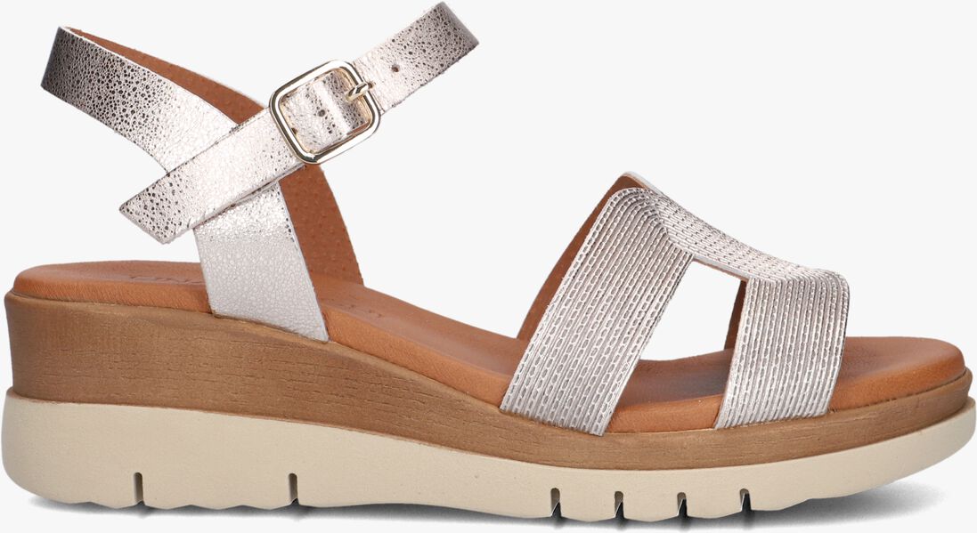 goudkleurig lina locchi sandalen met hak 8224