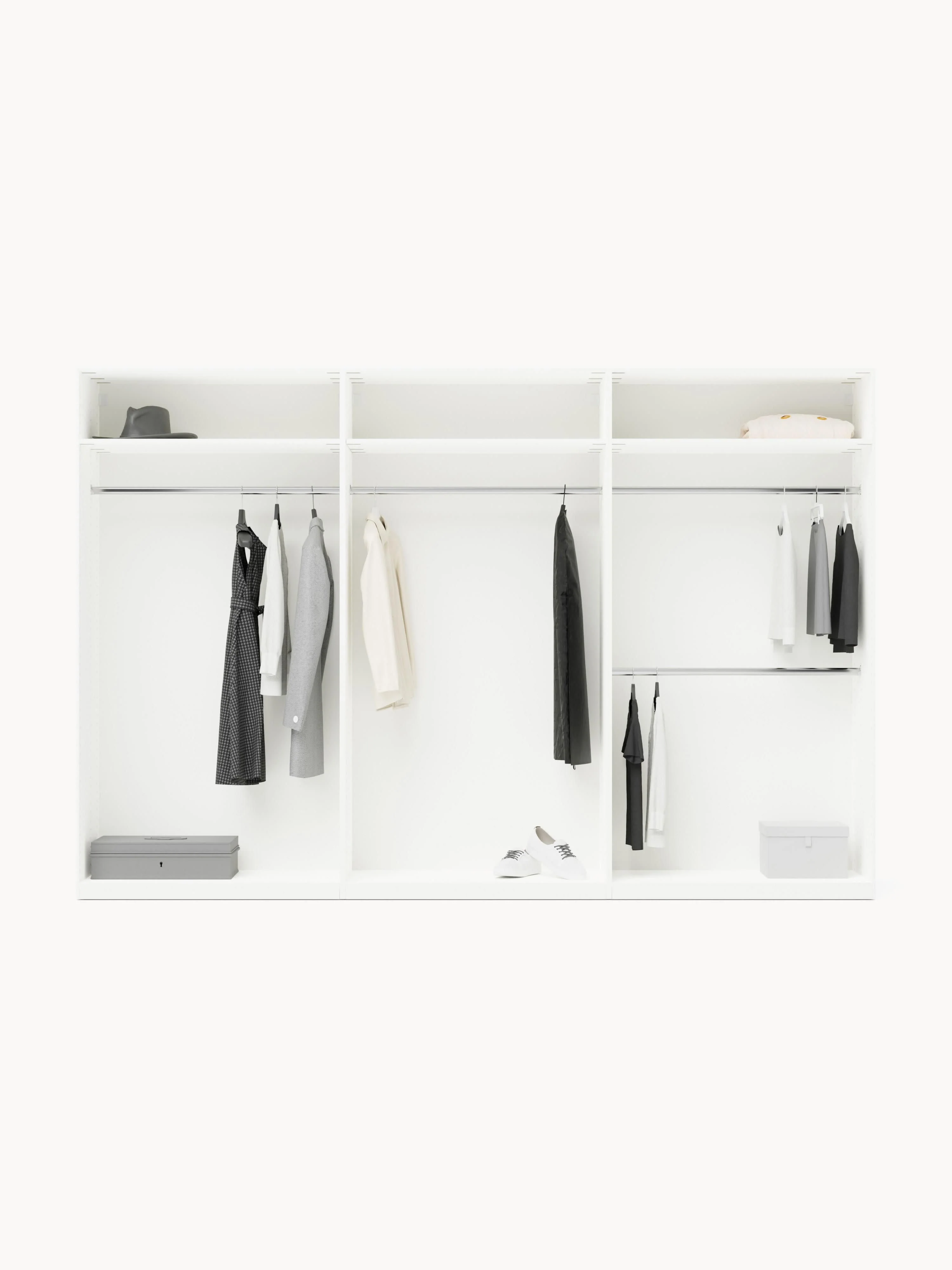 Modulaire draaideurkast Charlotte, 300 cm breed, diverse varianten