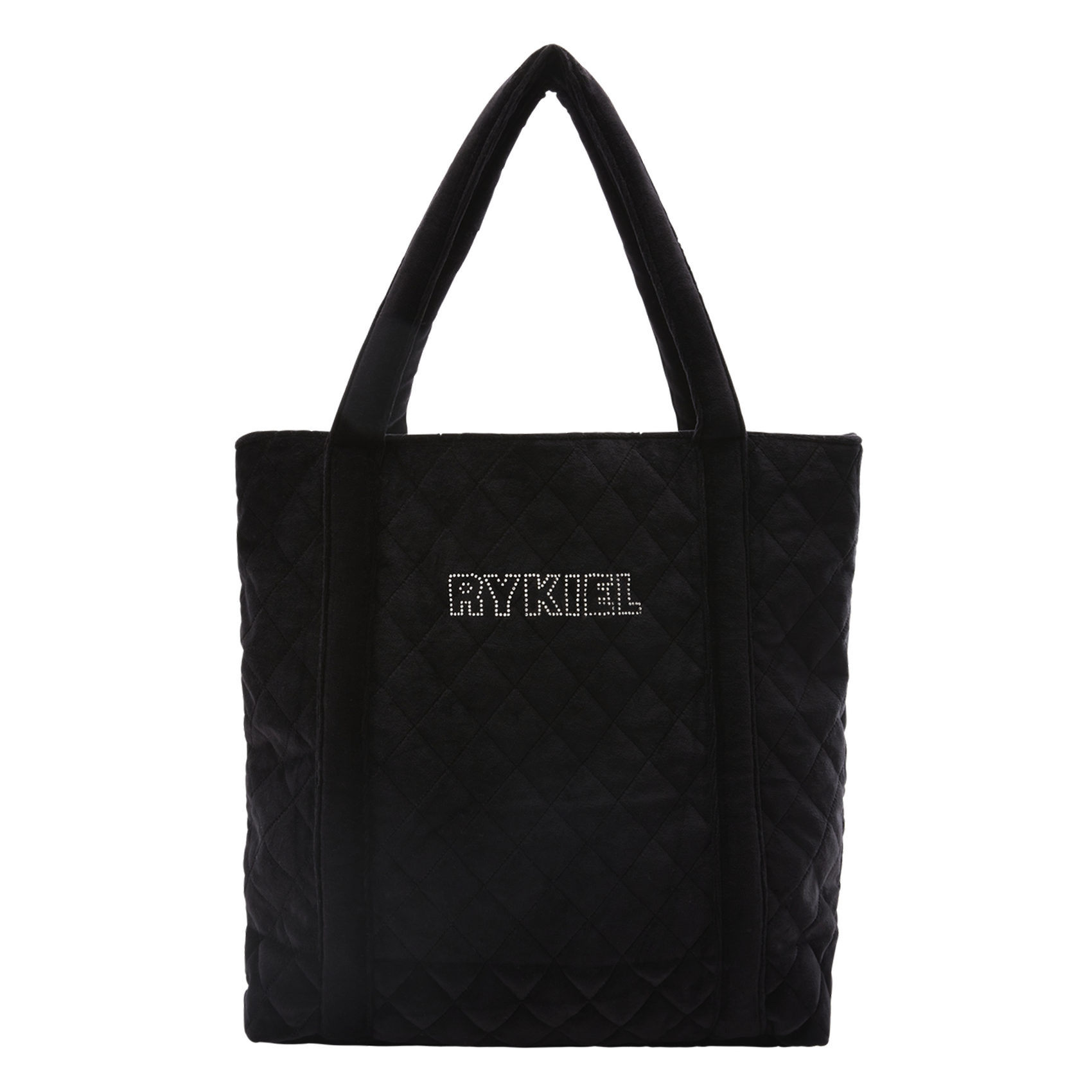 Sac cabas en velours matelassé | Noir
