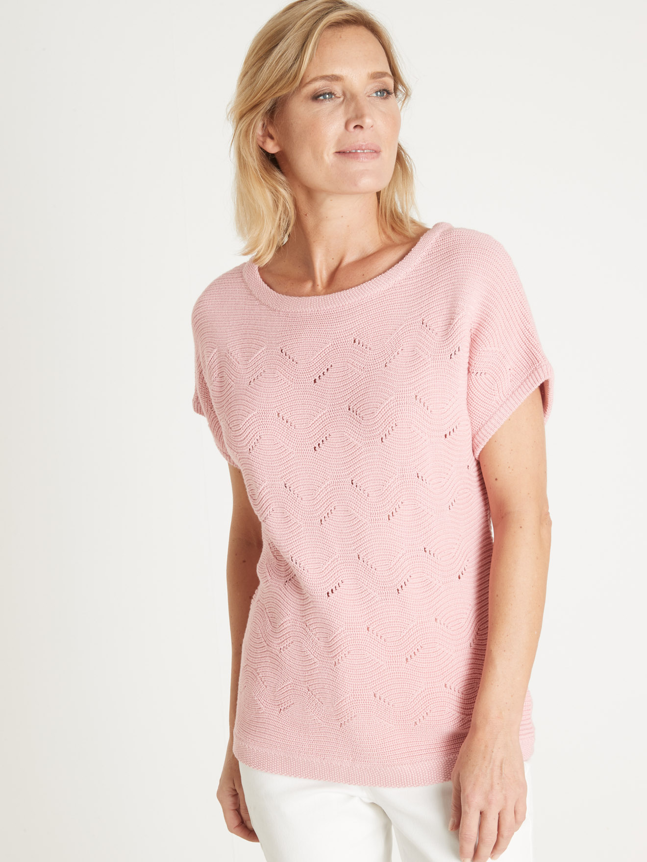 Pull maillle fantaisie manches T