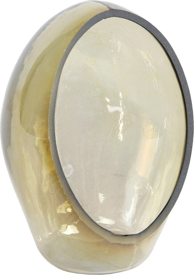 Waxinelichthouder Pim beige D 10 H 13 cm
