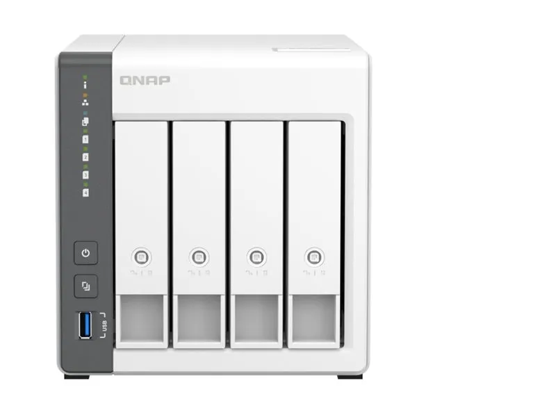 QNAP TS-433 - NAS-server - 4 bays - SATA 6Gb/s - RAID 0, 1, 5, 6, 10, JBOD, 50, 60 - RAM 4 GB - Gigabit Ethernet / 2.5 Gigabit Ethernet - iSCSI support