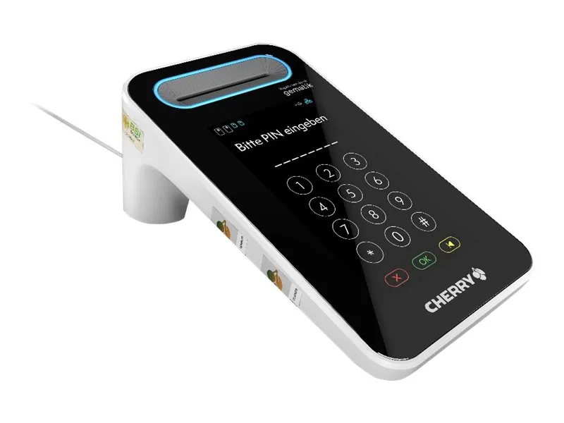 CHERRY eHealth Terminal ST-1506 - Med SmartCard læser/skriver - USB, Ethernet, USB-C - hvid