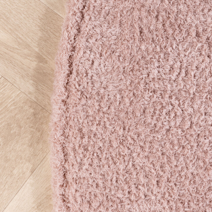Zacht rond vloerkleed - Teddy Roze