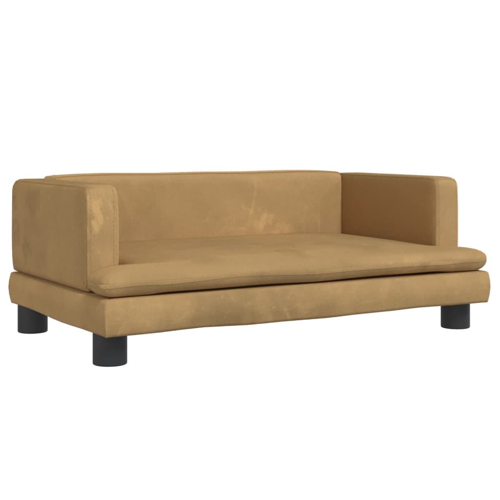 Cama para cães vidaXL em veludo marrom, 60x40x30 cm