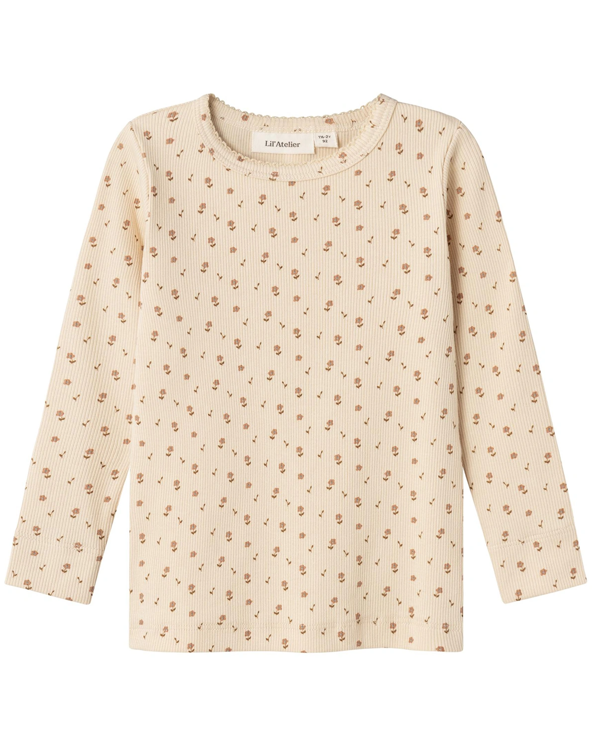 Langarmshirt NMFGAGO LIL FLOWERS in fog grey