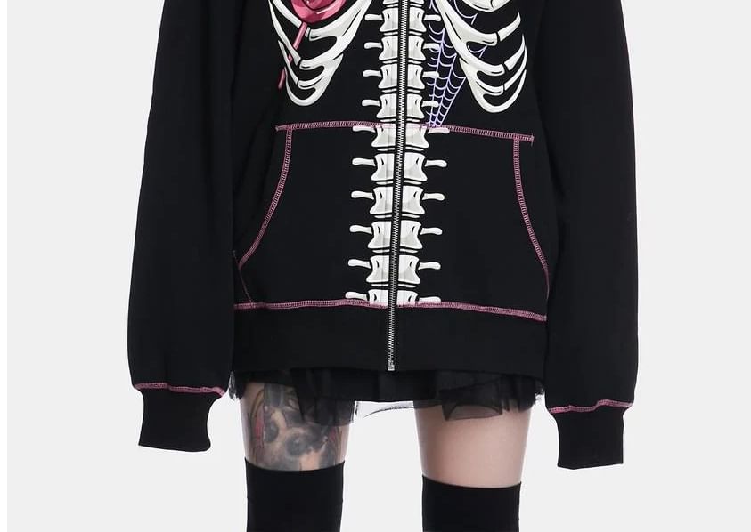 Bolgivy - Applicatie Hoodie met Rits