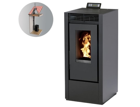 INTERSTOVES - Poêle à granulés Pack poêle à granules marina 11kw etanche + kit conduit vert...
