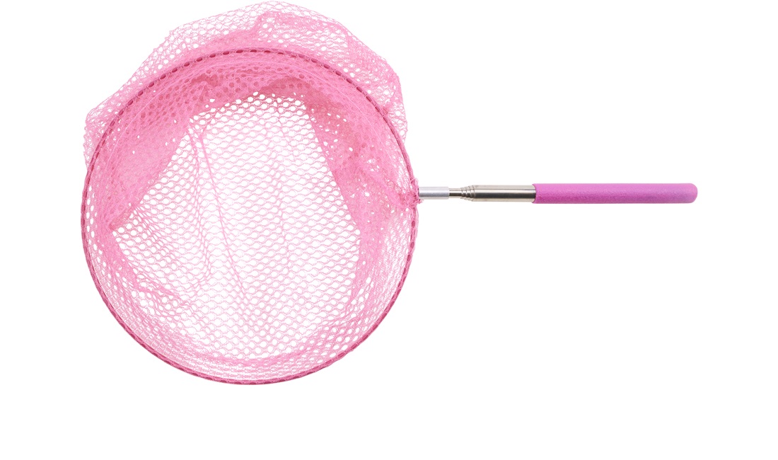Fiskenet Pink teleskopisk 37-86 cm