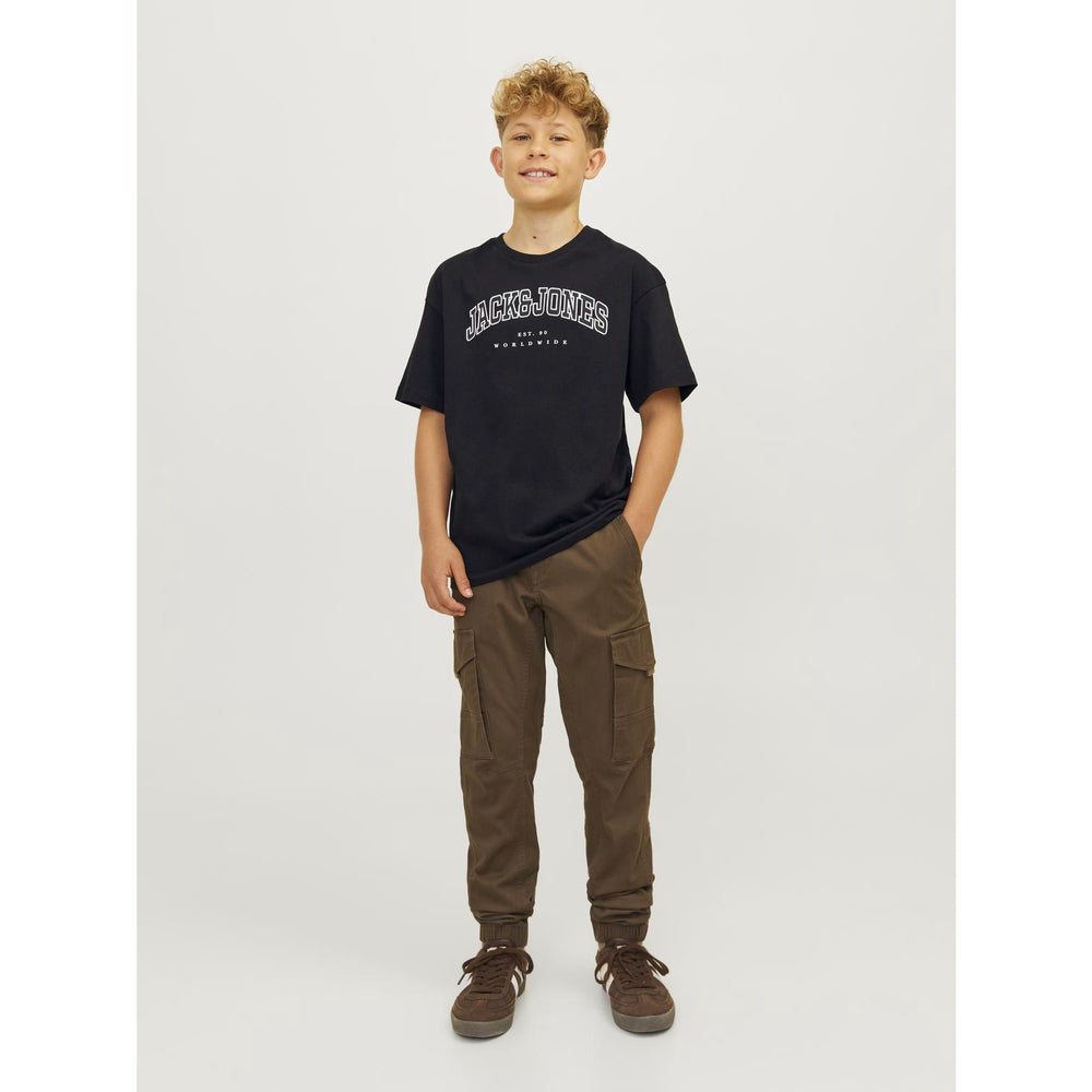 Køb Jack & Jones Junior Black Caleb Varsity T-Shirt O-Neck Noos