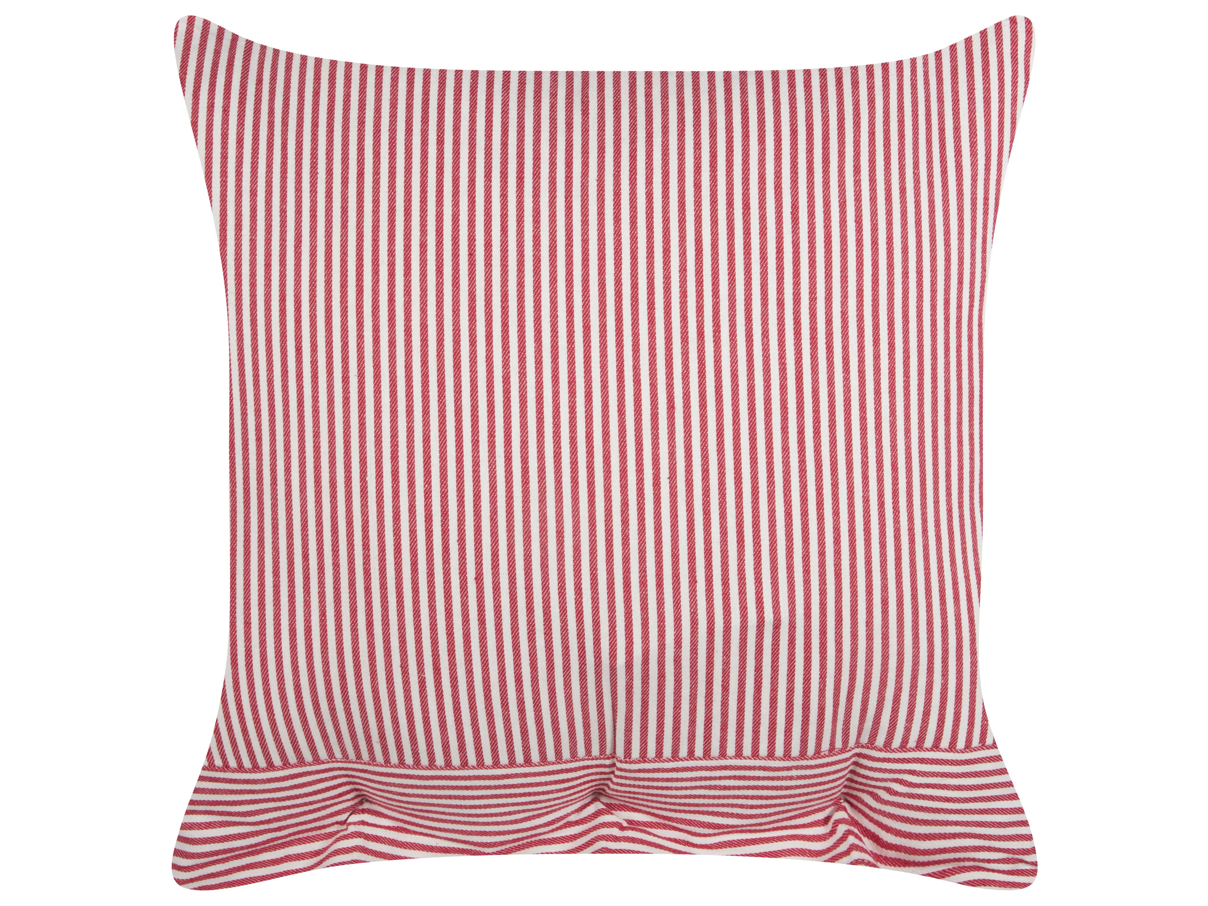 Set van 2 sierkussens AALITA Katoen 45 x 45 cm Rood gestreept