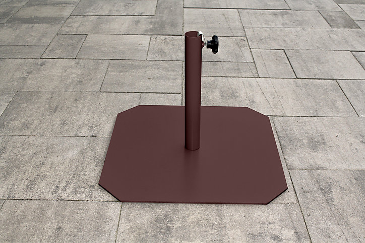 Pied de parasol FIT acier laqué marron