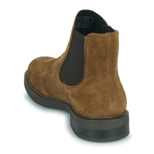 Selected - SLHBLAKE SUEDE CHELSEA BOOT - Cognac