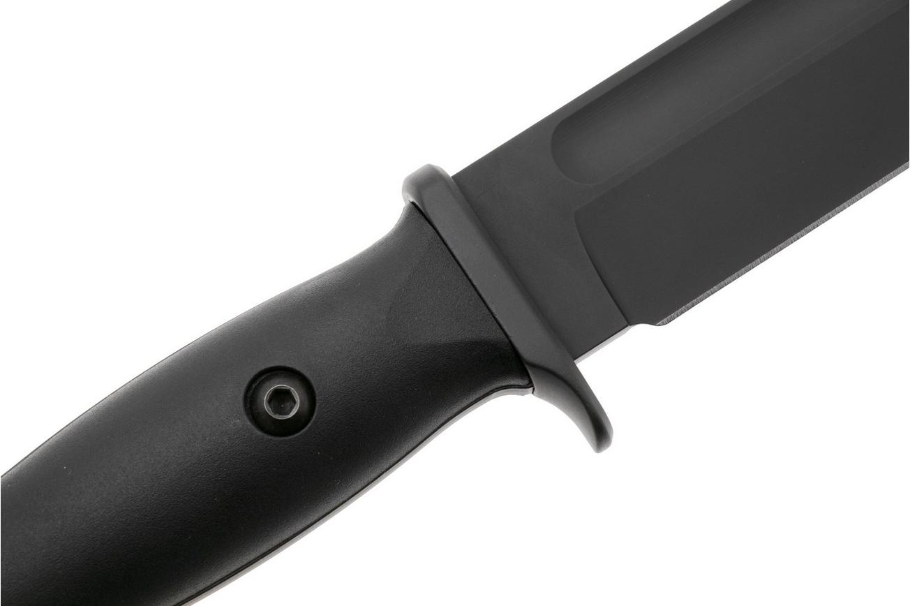 KA-BAR Slabby 1310, Black 1095 Cro-Van Clip Point, Black GFN vaststaand mes