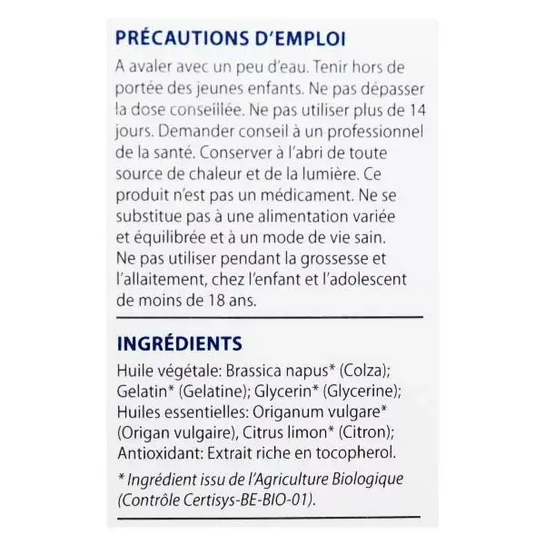 Pranarom Oleocaps 1 - Trato Respiratório Orgânico - 30 cápsulas