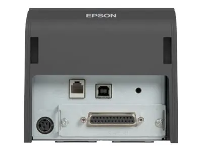 Epson TM T70II (025C1) - Kvitteringsprinter - termisk linje - Rulle (7,95 cm) - 180 x 180 dpi - op til 250 mm/sek. - USB 2.0, LAN (UB-E04) - skærer - sort