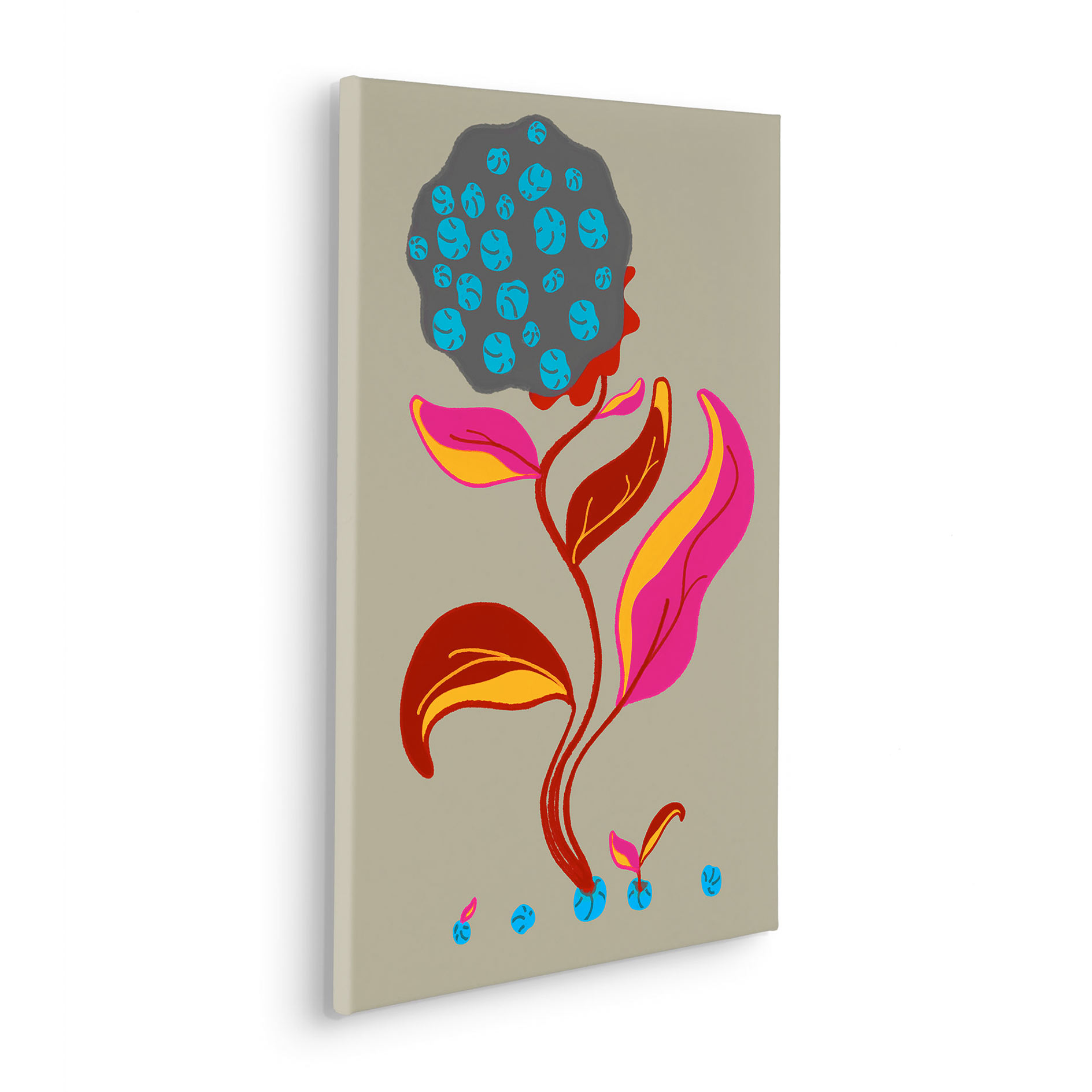 Keilrahmenbild VOLCANO SEEDS - bunt - 40x60 cm