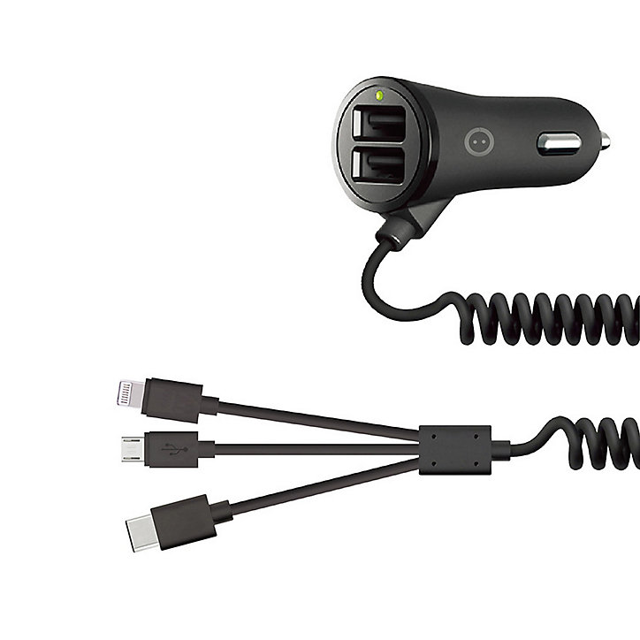 Prise allume cigare 2 ports USB + prises Watt&Co