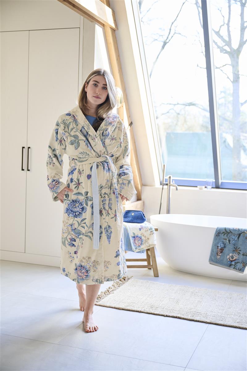 Pip Studio Secret Garden Badjas - WhiteBlue - S