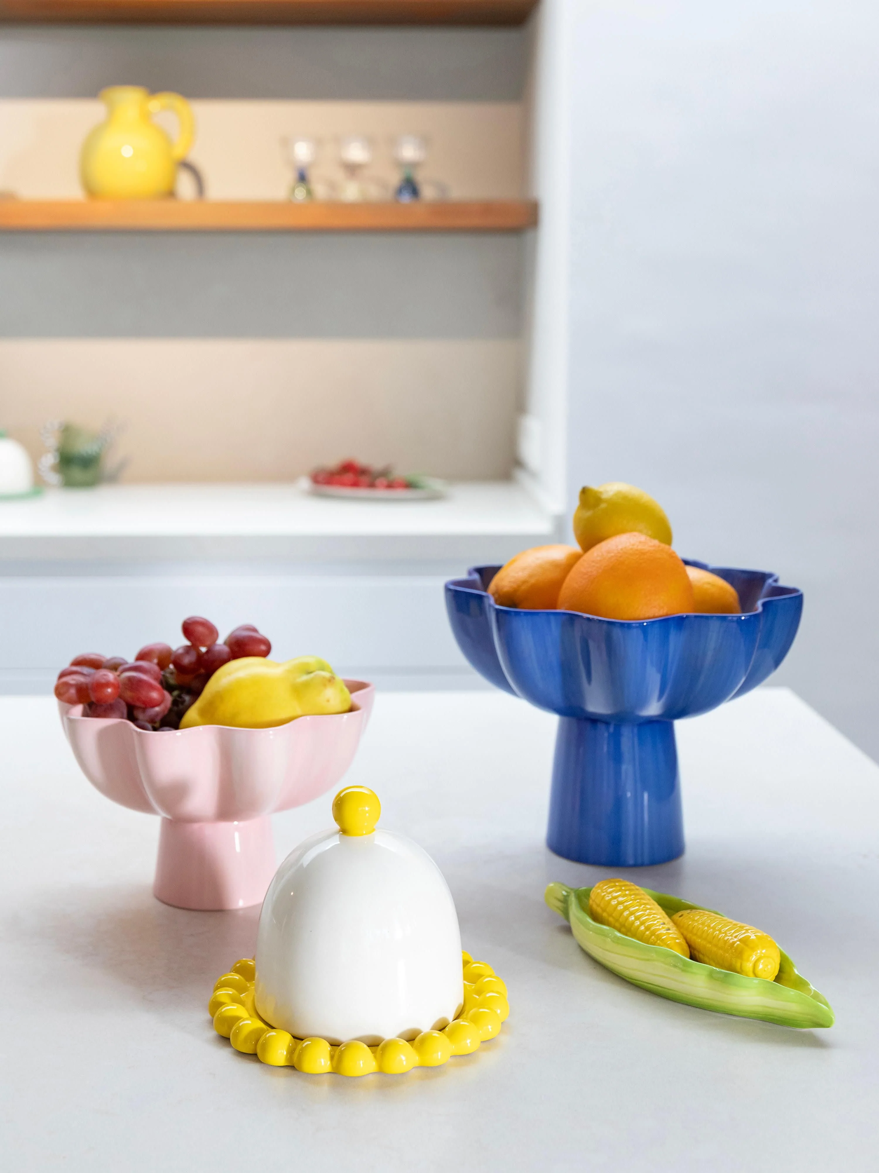 Handbeschilderde decoratieve schaal Sun
