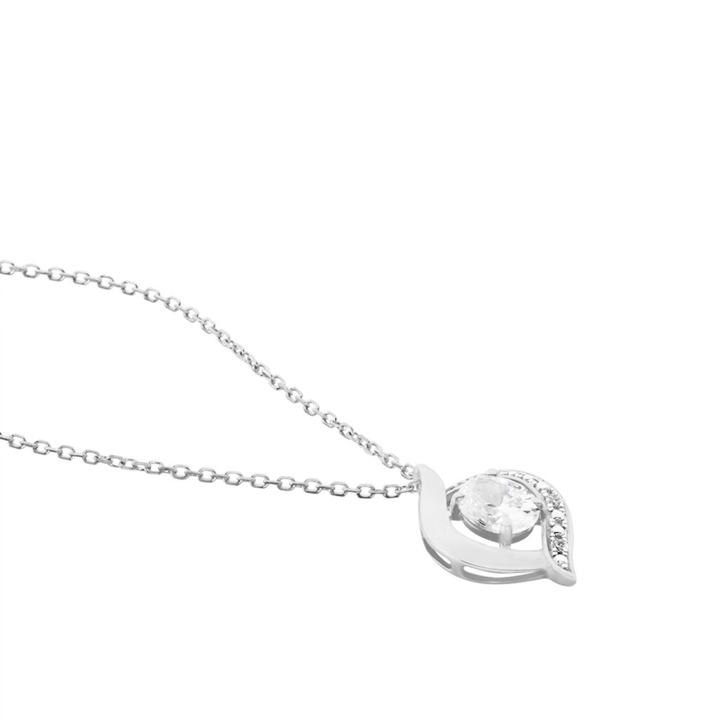 Collier Or Blanc Lydia Oxydes De Zirconium