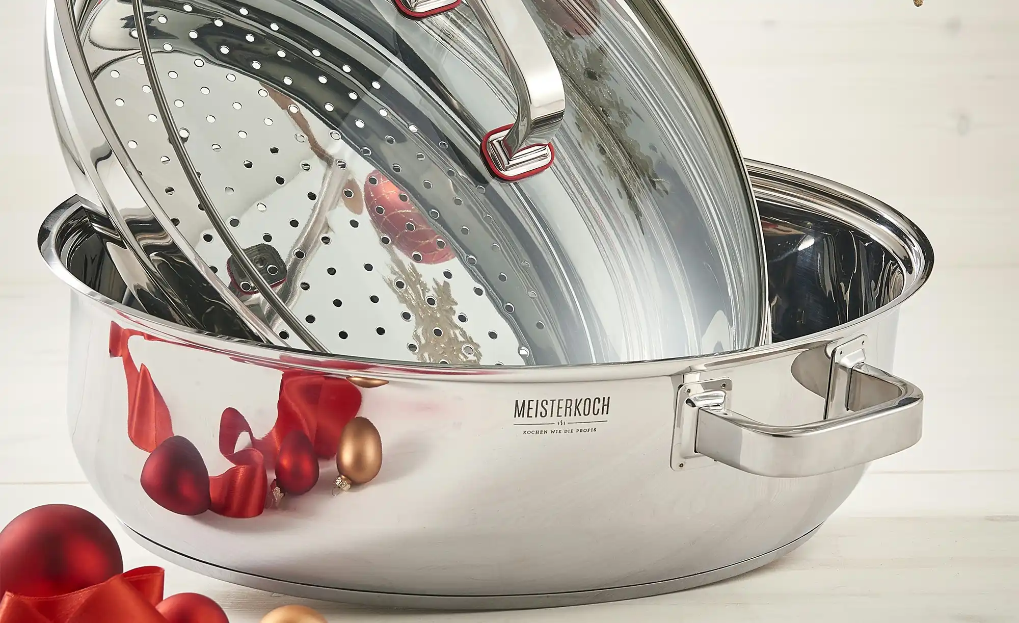 Meisterkoch Bräter mit Glasdeckel, 3-teilig FOCUS