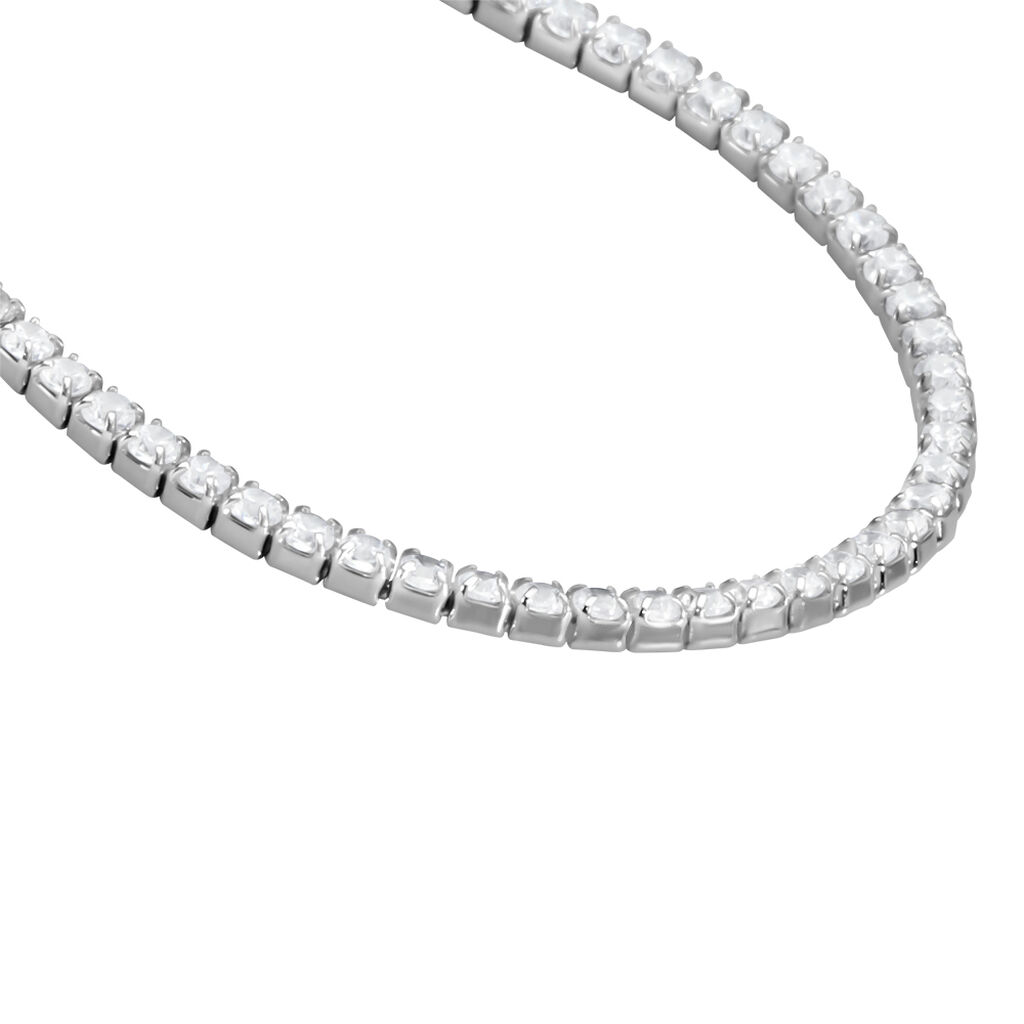 Collier Lou-anne Argent Blanc Oxyde De Zirconium Blanc