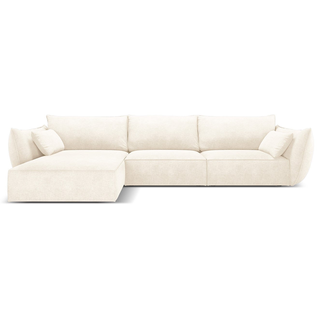 Mazzini Sofas Canapé D'Angle Gauche Vanda 5 Places 2 beige clair - 208x166x85 cm