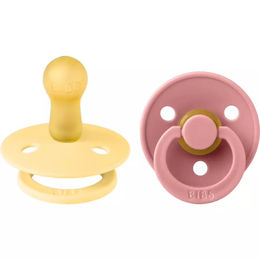 BIBS® Schnuller Colour Pale Butter & Dusty Pink 6-18 Monate, 2 Stk.