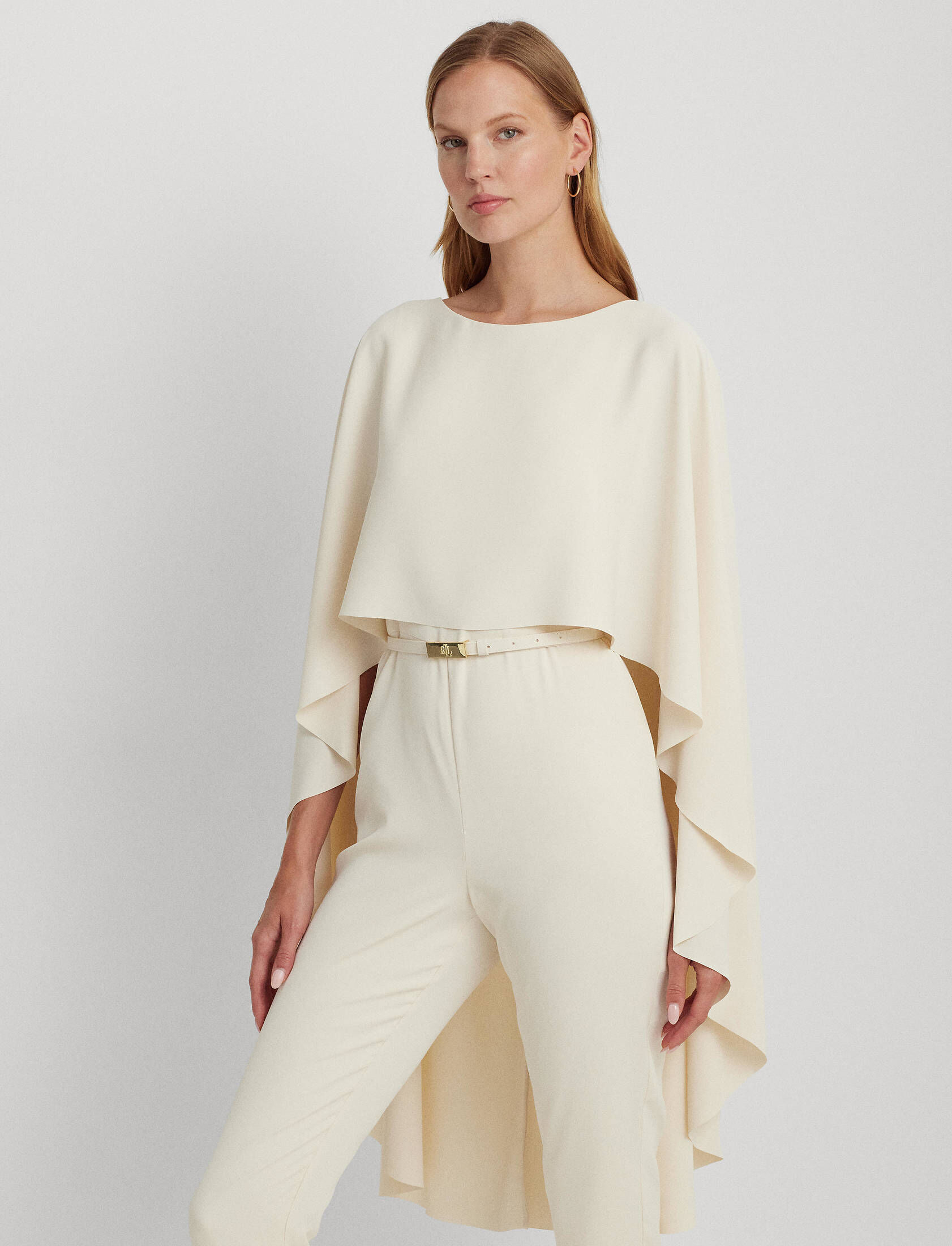 Lauren Ralph Lauren| Damen Jumpsuit mit Cape und Gürtel