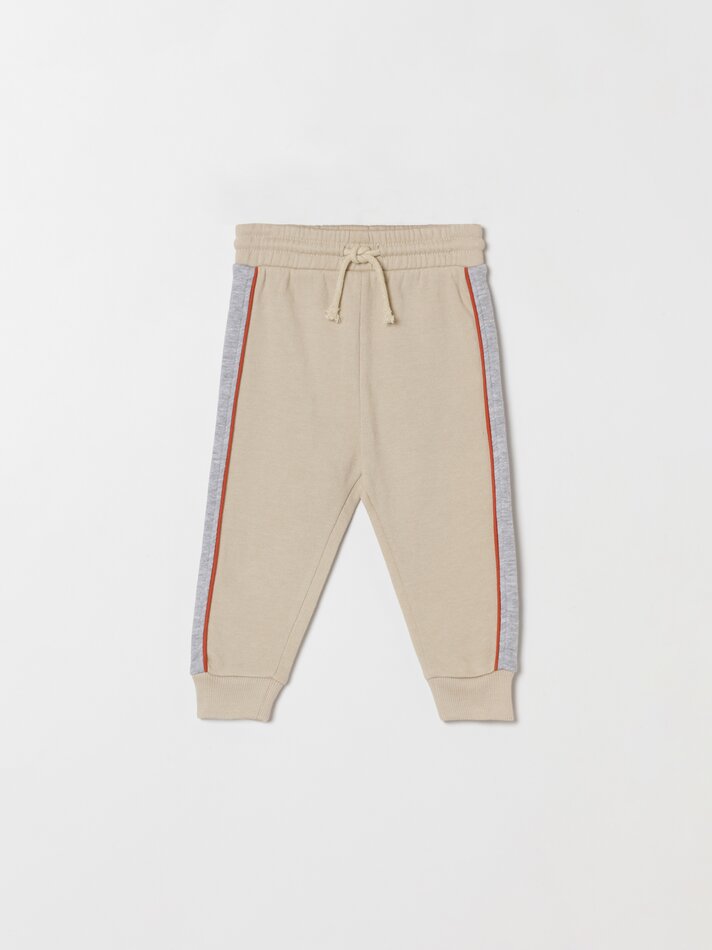 Conjunto com 2 calças de fleece combinando - Caramelo