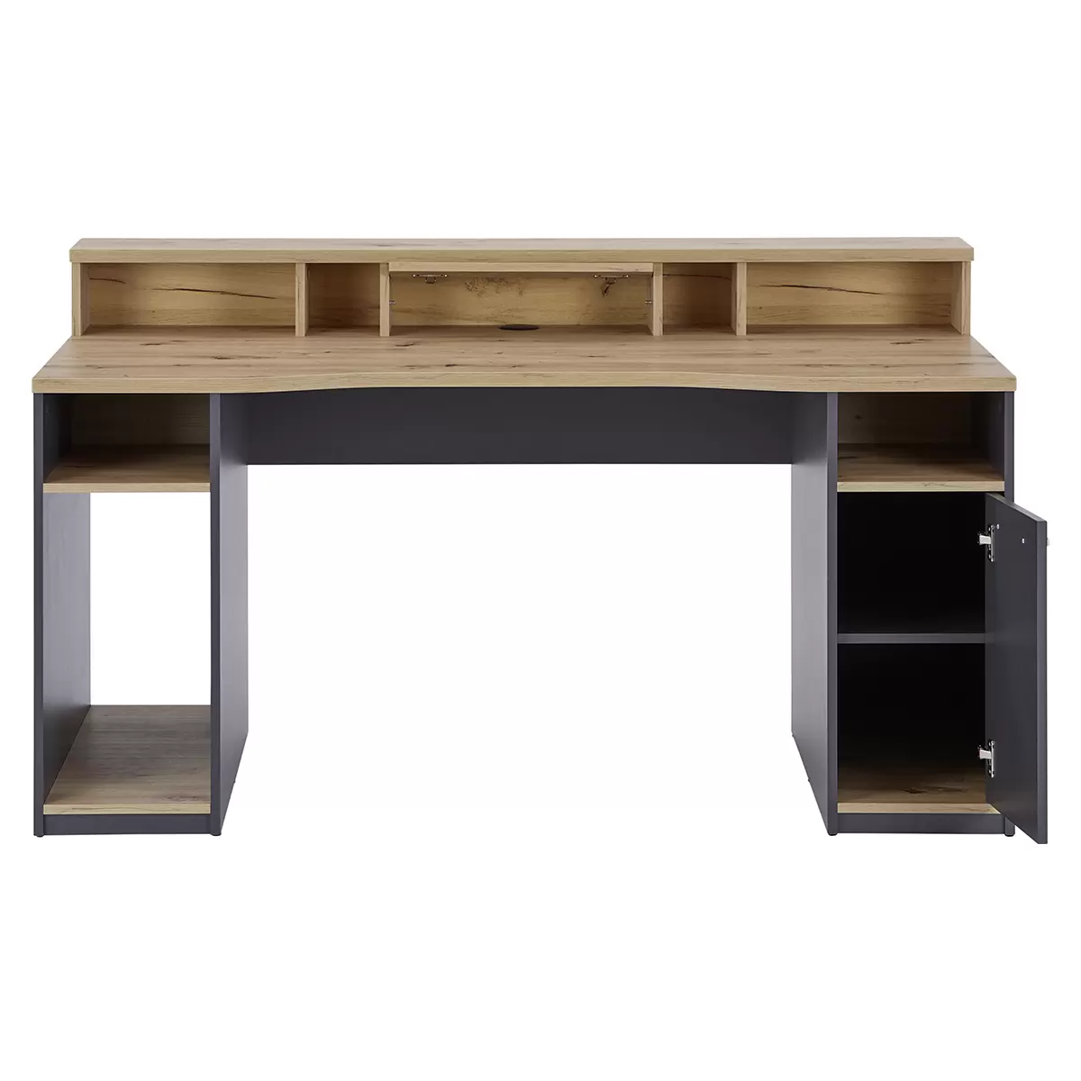 Gaming Tisch Speed braun,anthrazit,Eiche