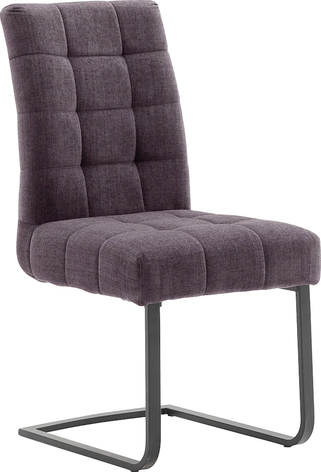 MCA furniture Freischwinger »Salta« (Set) 2 Stk.(2er-Set), Gestell-Flachrohr, schwarz matt lackiert, Aqua Clean Bezug