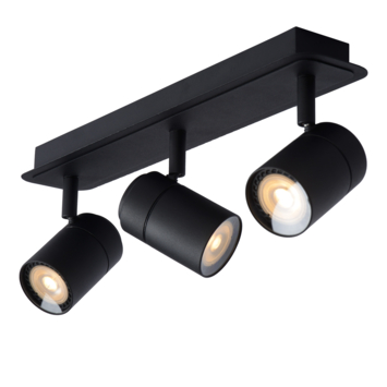 Lucide LENNERT plafondspot badkamer LED dimb. GU10 3000K IP44 Zwart