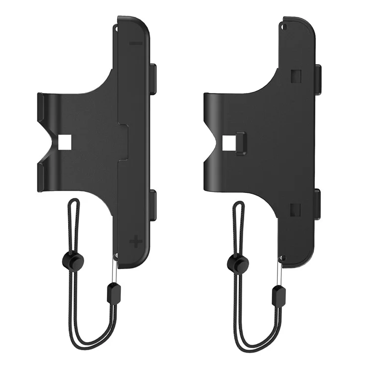 (2er Set) Griff Halterung mit Handschlaufe Gamepad Hülle kompatibel für Nintendo Switch 2 / Joy-Con Controller - Schwarz