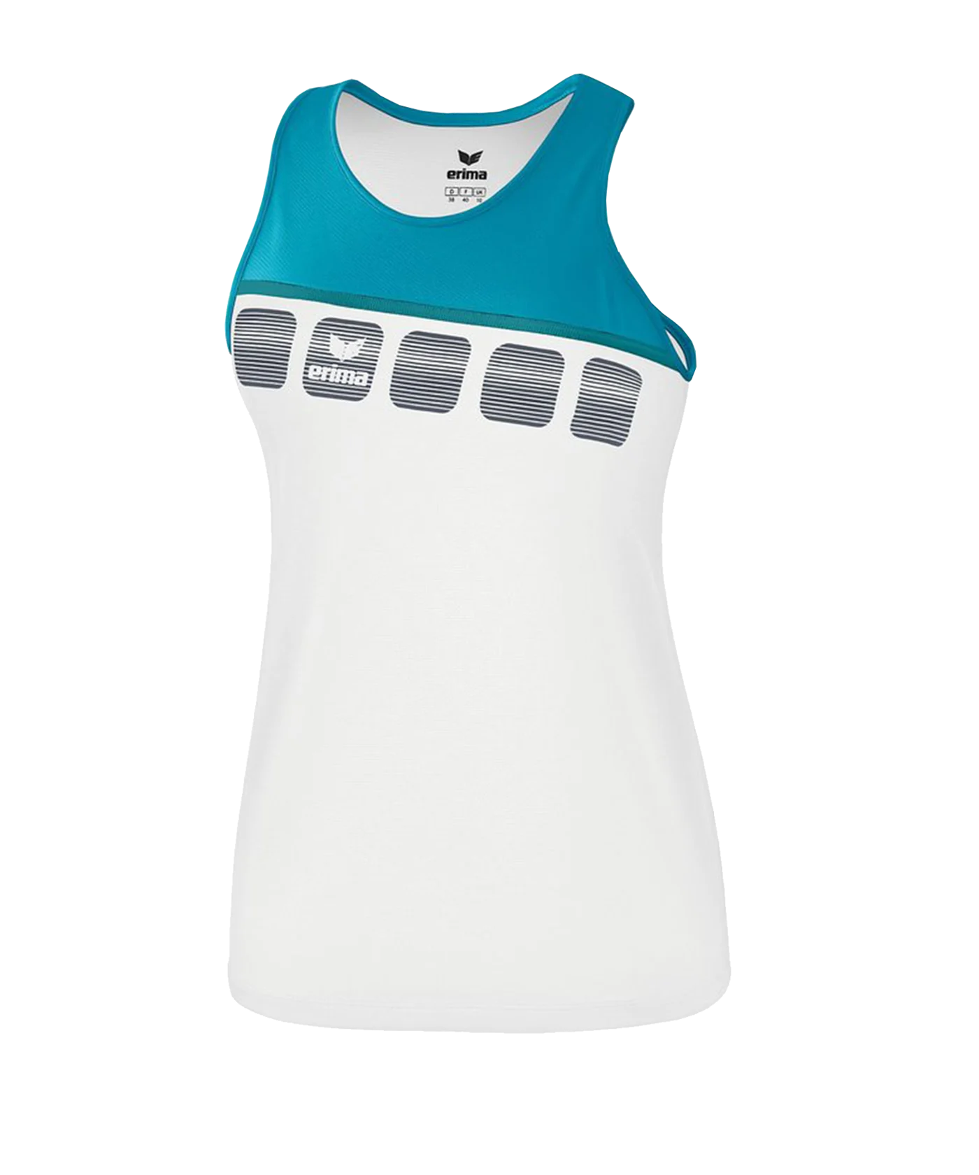 Erima 5-C Tanktop Damen Weiss Blau