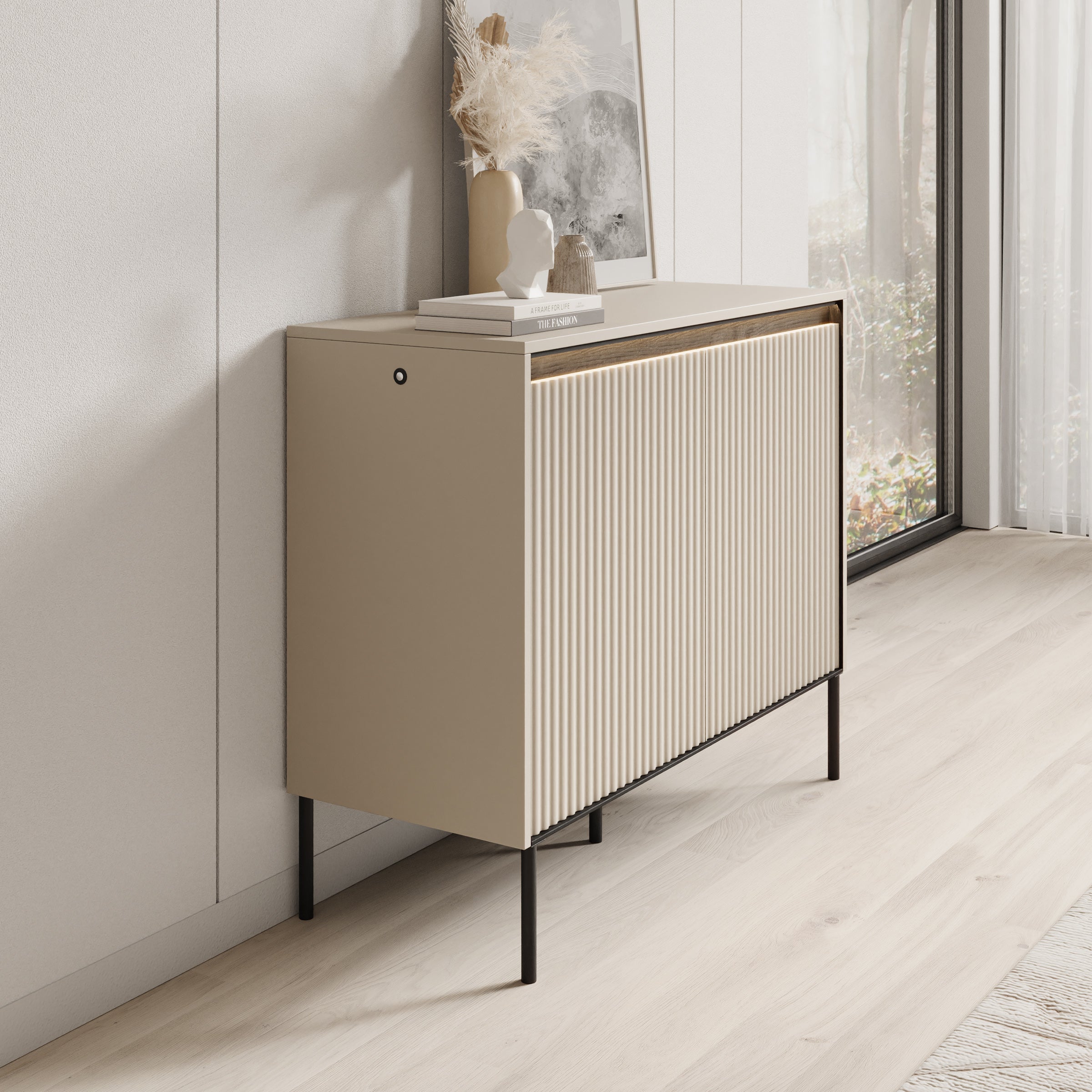 Timoteo - Dressoir - Beige - 98x40x83 cm