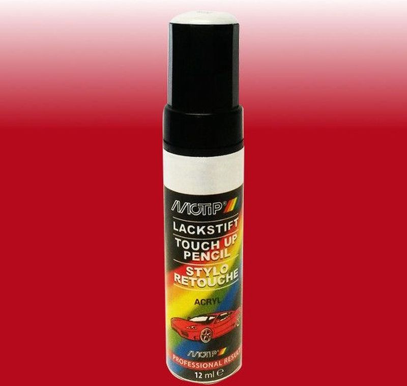 Motip - Kompakt Lakstift - Autolak - Rood - Acryl - 12 ml