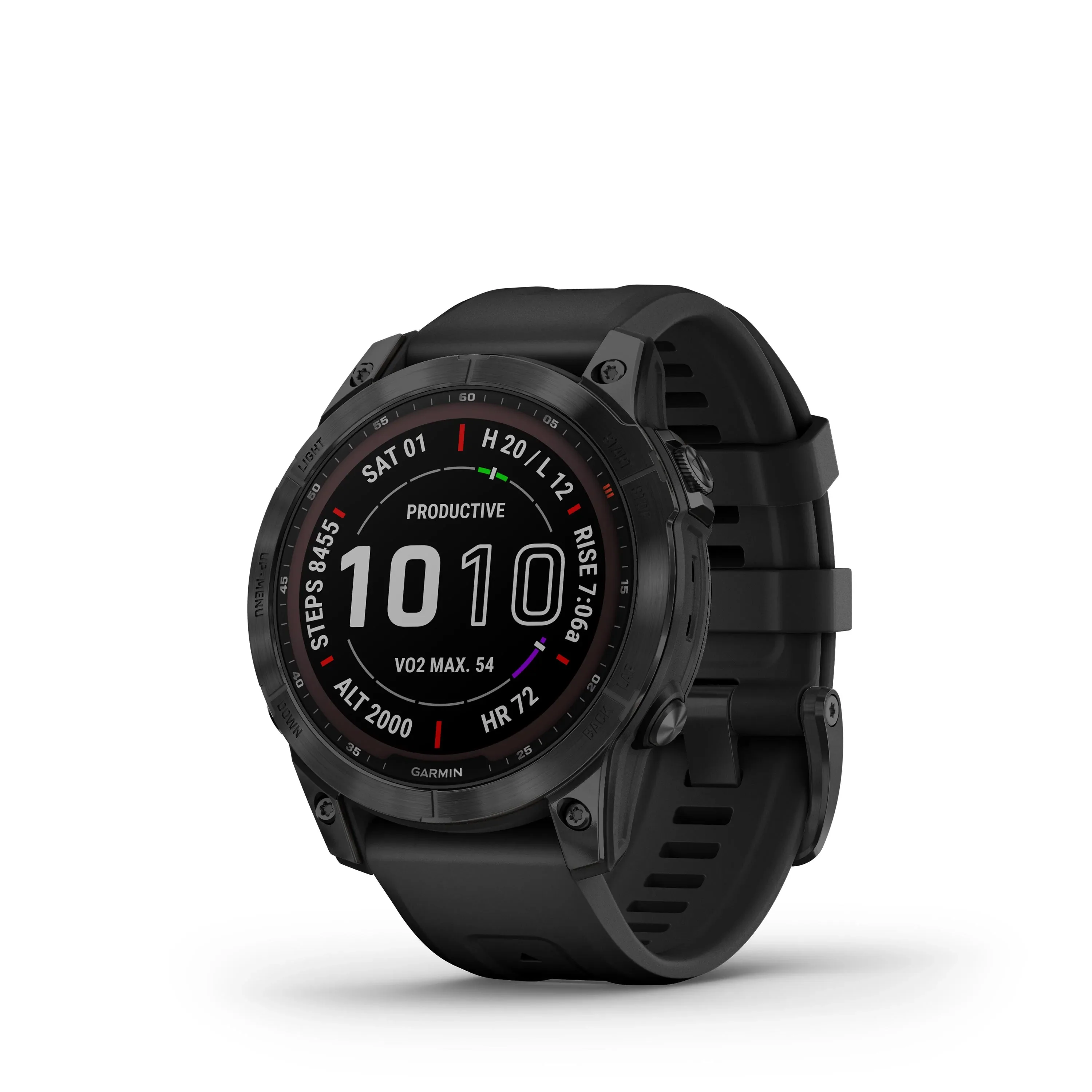 Garmin -  Smartwatch 7 Sapphire Solar DLC-Titan