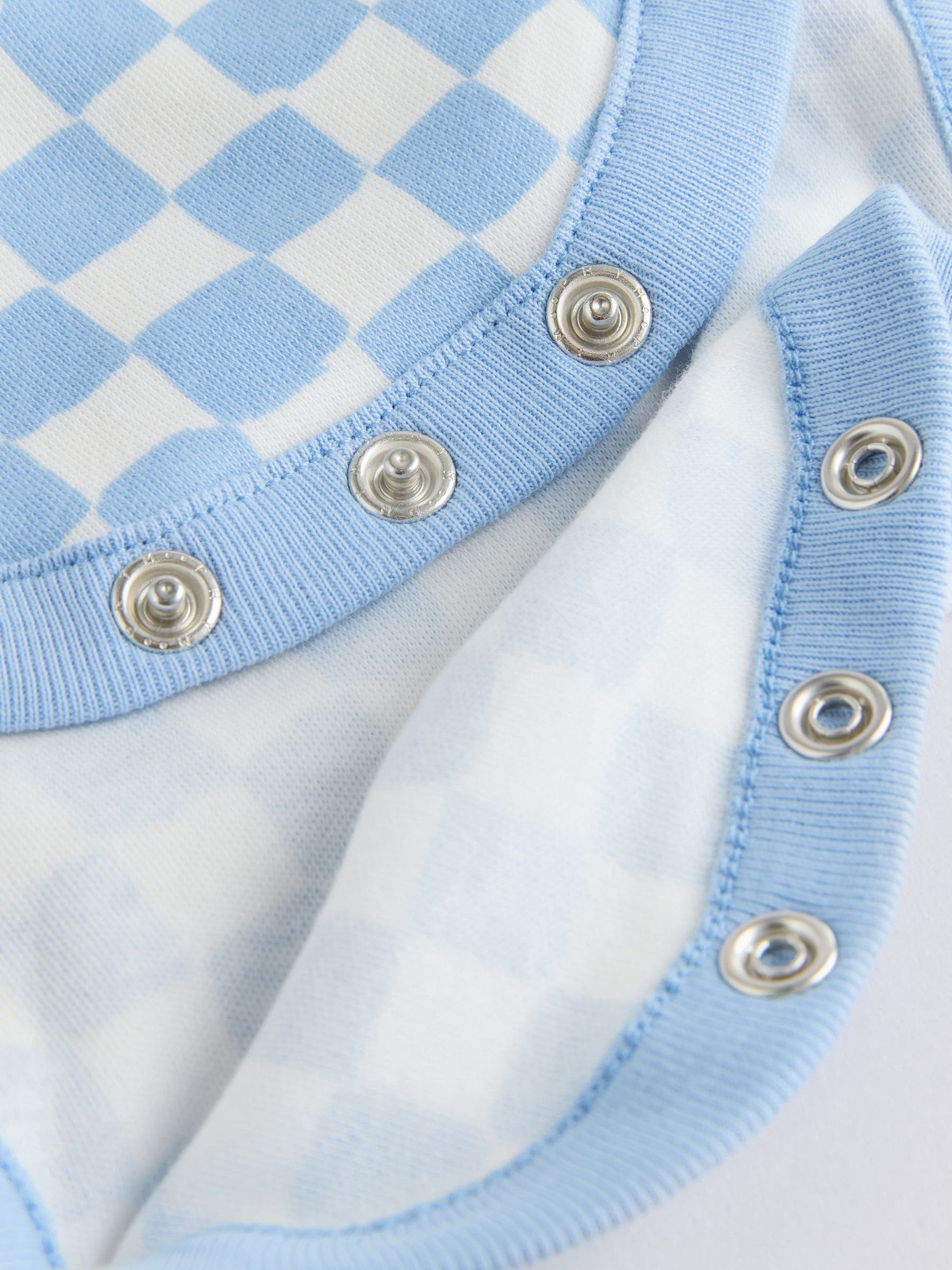 Blauw - Set van 5 babyrompertjes met korte mouwen