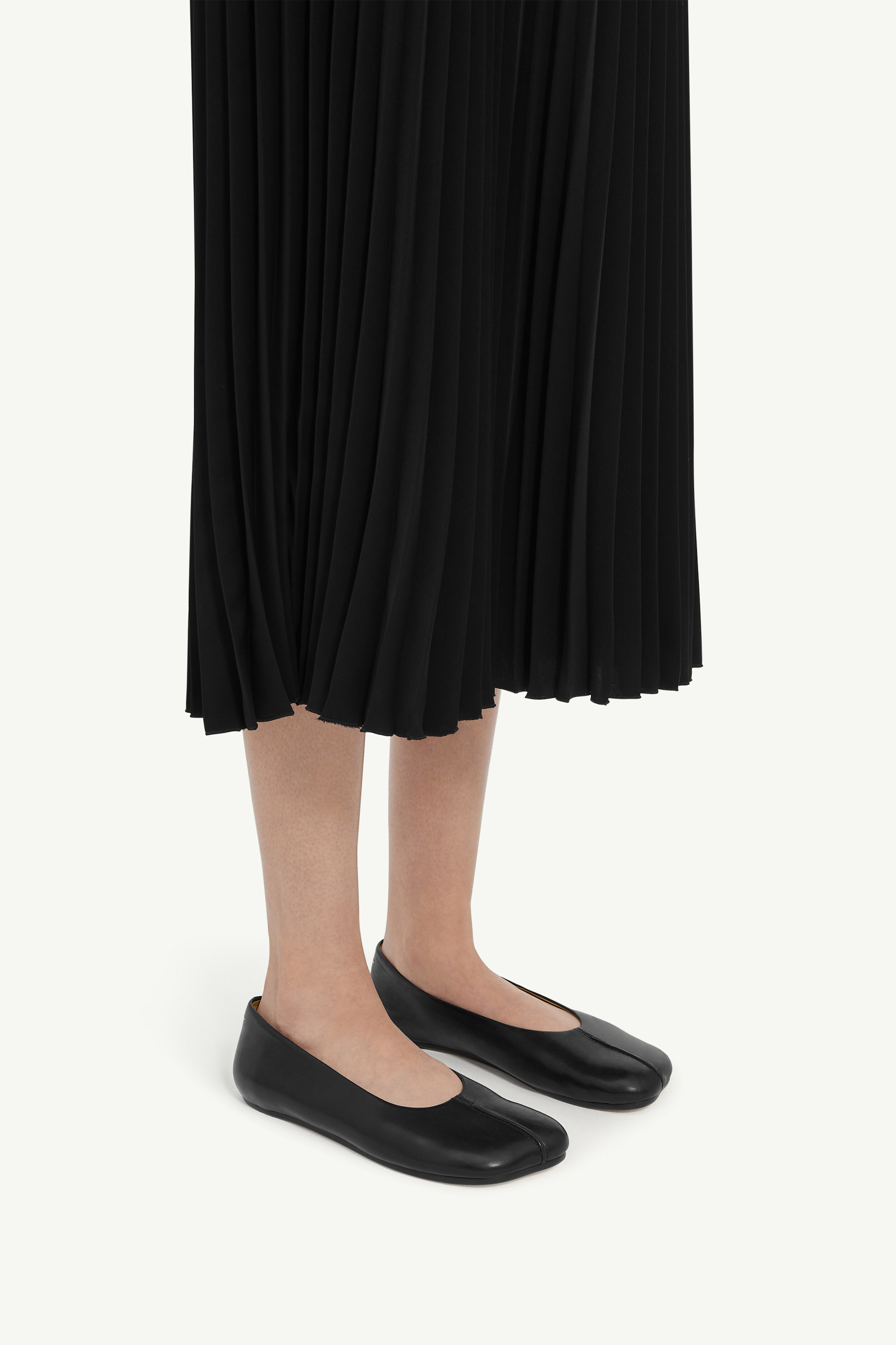 Ballerines en cuir Stitch-out Noir