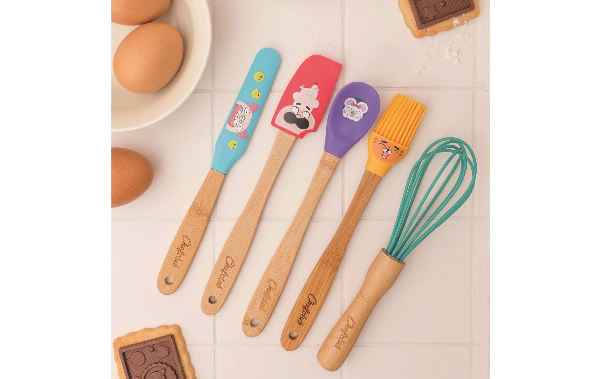 Kinderrührlöffel Mini-Utensilien 5-teilig, MehrfarbigKochlöffel-Set