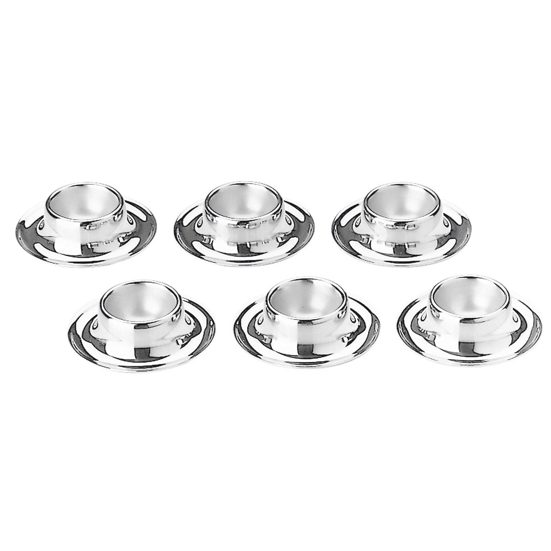 WMF Eierbecher 6er Set silberfarbig